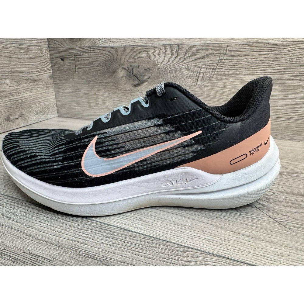 Nike Air Winflo 9 Black Running Shoes Athletic Sneakers DD8686-004 Womens 8 - Picture 6 of 13